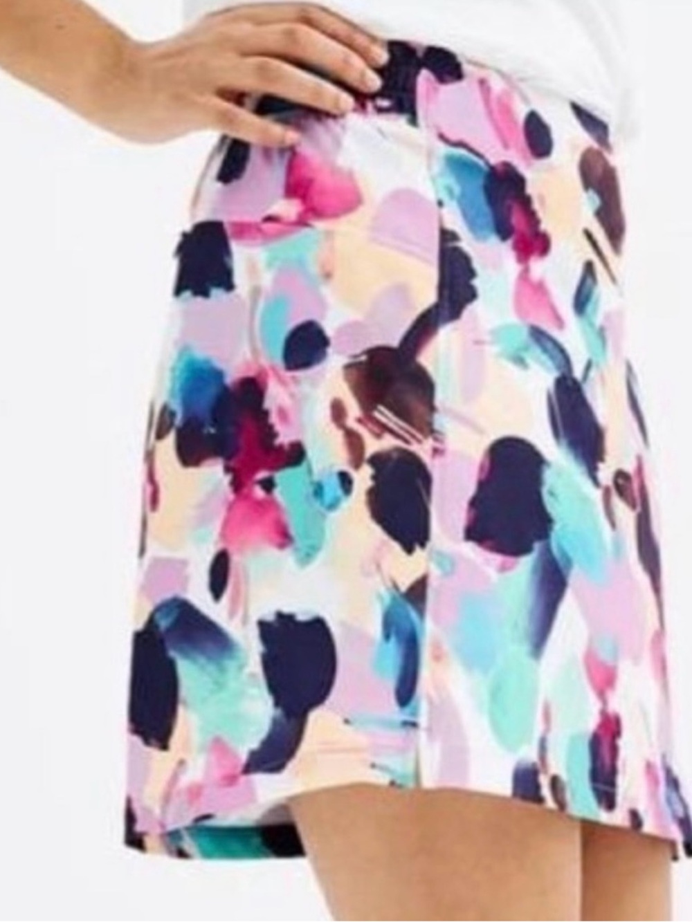tek gear Navy Lined Floral Print Workout Skort